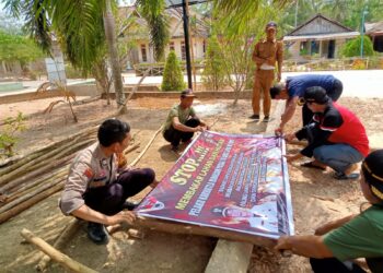 Polres Mesuji Pasang Banner di Lokasi Potensi Rawan Kebakaran