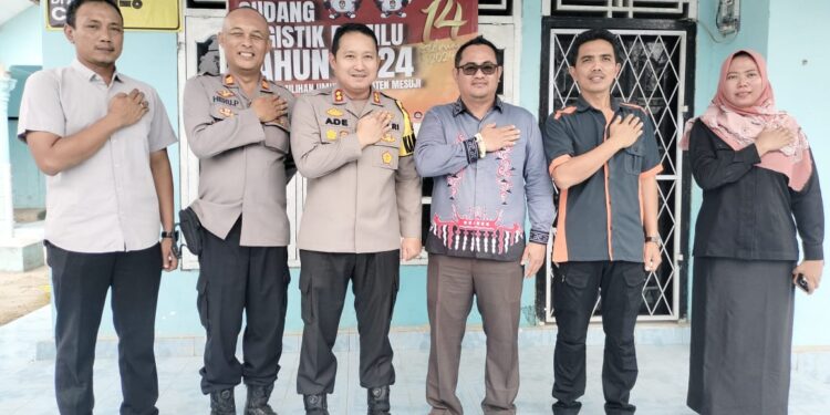 Gudang Logistik Pemilu 2024 Mesuji di Cross Check Polres dan KPUD