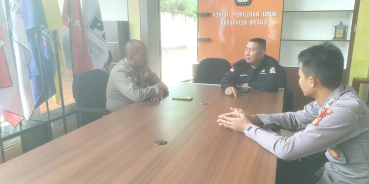 Jajaran Sat Binmas Mesuji Laksanakan Cooling Sistem ke KPU dan Bawaslu