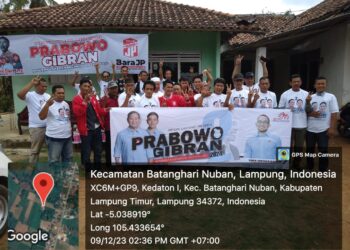 Giat Sabtu Ceria BARA-JP Lamtim Targetkan Kemenangan Prabowo-Gibran