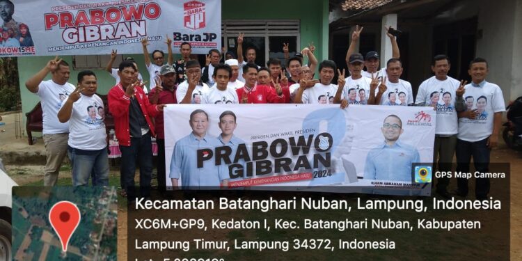 Giat Sabtu Ceria BARA-JP Lamtim Targetkan Kemenangan Prabowo-Gibran