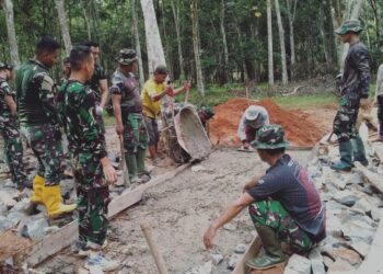 Gorong-Gorong Sasaran TMMD ke 119 Kodim 0411/KM Hampir Kelar Dikerjakan