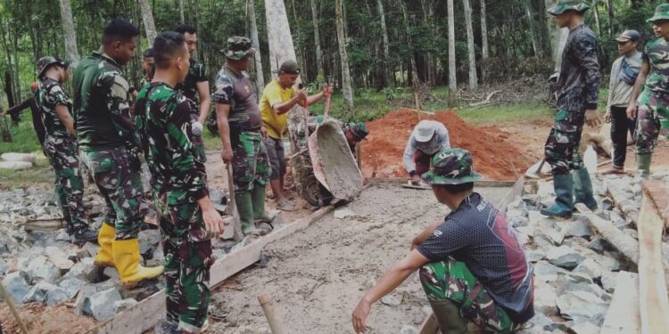 Gorong-Gorong Sasaran TMMD ke 119 Kodim 0411/KM Hampir Kelar Dikerjakan