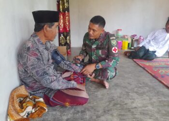 Tim Kesehatan TMMD ke-119 Kodim 0411/KM Beri Warga Layanan Kesehatan Gratis