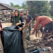 Satgas TMMD ke-119 Kodim 0411/KM dan Warga Sikat Bersih Limbah Pasar Tradisional Mojokerto