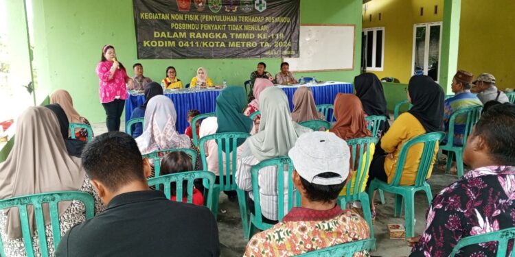 Satgas TMMD 119 Kodim 0411/KM Gelar Penyuluhan Posyandu dan Posbindu PTM