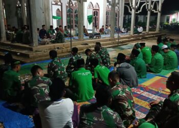 Safari Ramadhan Satgas TMMD ke 119 Kodim 0411/KM di Masjid Baiturrahman Kampung Gunung Haji