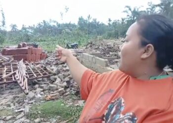 Angin Puting Beliung di Jabung : Rumah Rata Tanah, Ibu Nyaris Diterbangkan