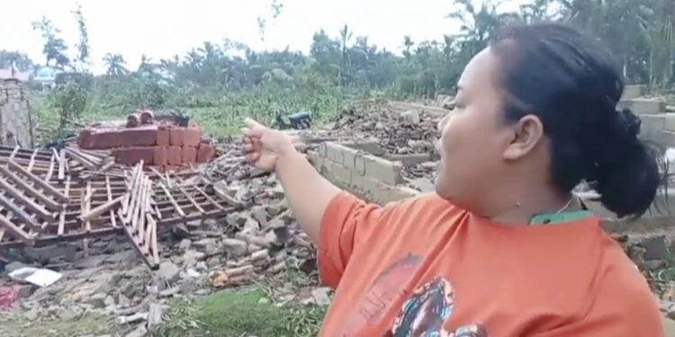 Angin Puting Beliung di Jabung : Rumah Rata Tanah, Ibu Nyaris Diterbangkan