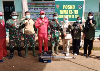 Satgas TMMD dan Puskesmas Pubian Kolaborasi Basmi Nyamuk Aides Aegepty