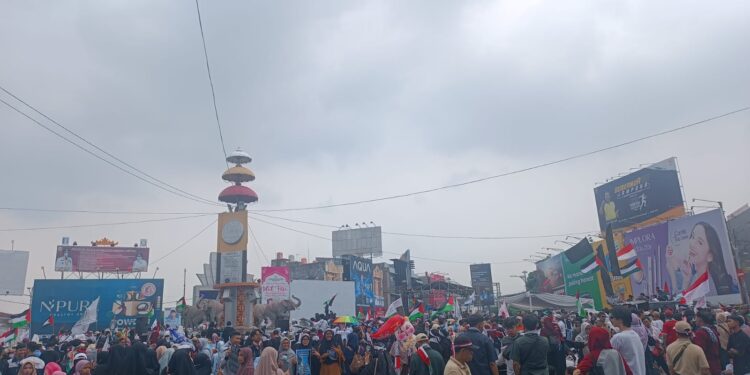 Ratusan Polisi Kawal Aksi Solidaritas Bela Palestina di Bandar Lampung