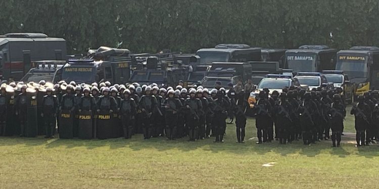 Polda Lampung Gelar Pasukan dan Cek Perlengkapan Pengamanan Pilkada 2024