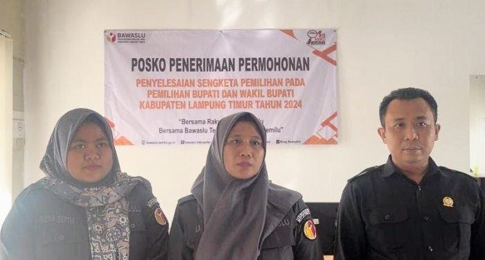 Bawaslu Lampung Timur Terima Berkas Sengketa Paslon Dawam-Ketut