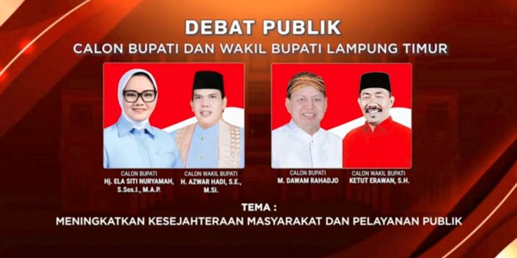 Debat Perdana: Adu Strategi Sengit Calon Pemimpin Lampung Timur di Panggung Politik Memanas!